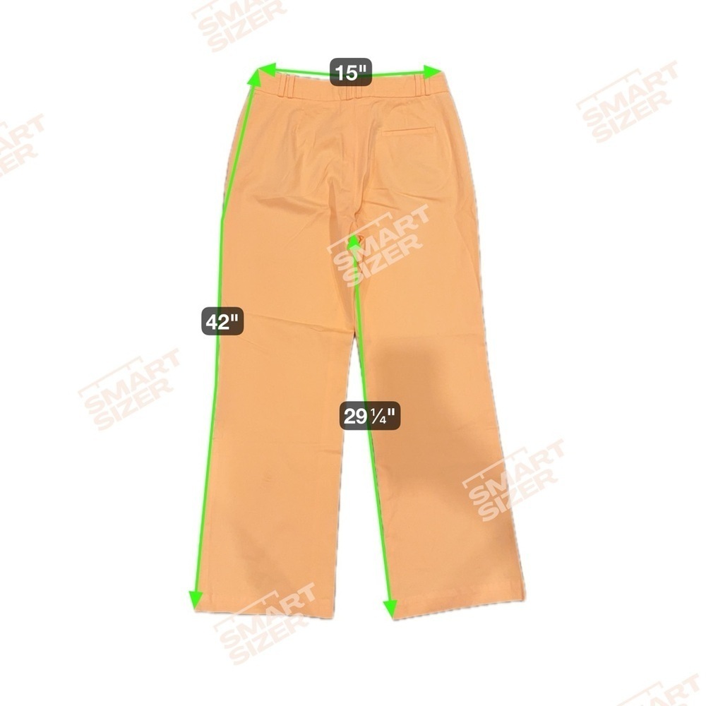 Falconnable Women’s Tangerine Cotton Blend Slacks Wide Leg, Straight Size 6 - Picture 7 of 7